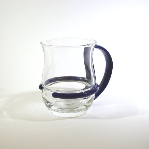 Teeglas blauer Henkel