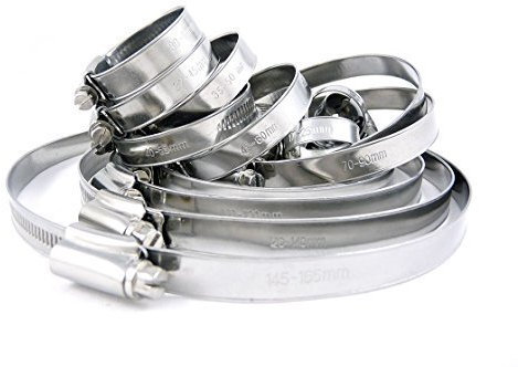 TR Cable Hi-Grip Hose Clamps Clips Stainless Steel - British Type - Pipe Clamp 100-120mm, 4PCS