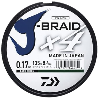Daiwa, Filo da Pesca Trecciato x4 Braid Yellow 135mt Diametro mm 0,13 carico 5,9 kg