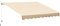 Outsunny Tenda da Sole Avvolgibile a Caduta Manuale per Porte e Finestre, in Alluminio e Poliestere Anti-UV, 295x245cm, Beige
