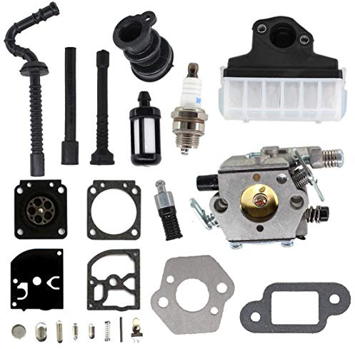 AISEN Vergaser mit Dichtung Luftfilter Benzinfilter Benzinschlauch für Stihl 021 023 025 MS 210 MS 230 MS 250 Kettensägen Ersetzen Sie WT-286, C1Q-S11E