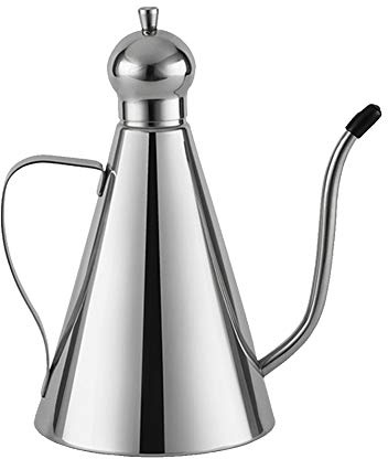 Dycica Olivenölspender, Edelstahl-Olivenölflasche, auslaufsicherer Öltopf, Ölspender, Küchenaufbewahrungsbehälter (500 ml)