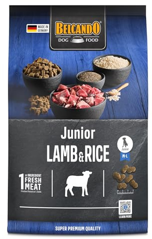 Belcando Junior Lamb & Rice [4 kg] Hundefutter | Trockenfutter für Junghunde | Alleinfuttermittel für Junghunde ab 4 Monaten
