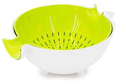 Guzzini FOOD_STRAINER - Set scolapasta in acciaio inox verde moderno