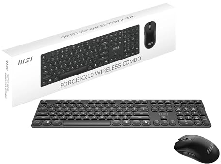 MSI FORGE K210 WIRELESS COMBO, QWERTY, UK Layout - Keyboard + Mouse Bundle