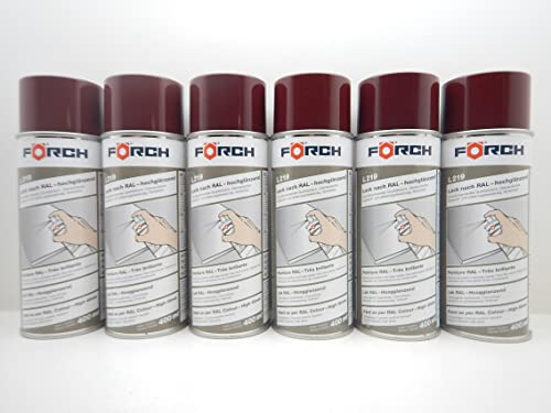 Förch WEINROT ROT RAL 3005 LACK LACKSPRAY SPRAY SPRAYDOSE 400ML (6)