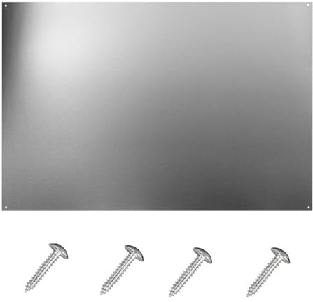 24 x 30-inch Reversible Stainless Steel Backsplash for Kitchen wall，Splatter Guard and Cooking Shield， Range Hood Accessories to Keep Kitchen Clean， Four Pre Drilled Holes for Easy Installation