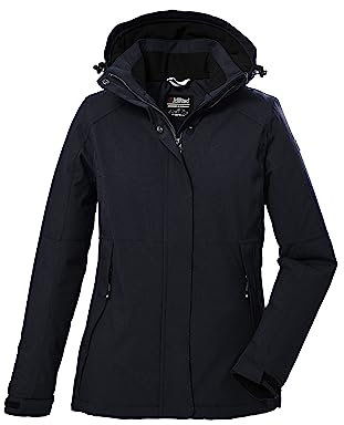 killtec Damen Funktionsjacke/Outdoorjacke mit abzippbarer Kapuze KOW 37 WMN JCKT, dunkelnavy, 50, 39702-000