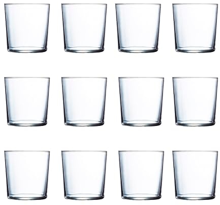 Tradineur - Caja de 12 Vasos Modelo Ruta - 36 cl - Fabricado en Vidrio Resistente - Apto para lavavajillas - 12 Uds Totales