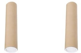 2 Set Langkarton mit Kappen Versandrolle für Gemälde Dokumentenversand 50 cm