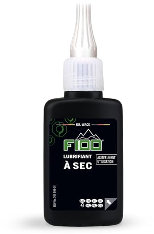 Dr. Wack - F100 Dry Lube - Lubrifiant à Sec pour Chaîne de Vélo - Protection Premium et Longue Durée contre Usure et Corrosion - Fabriqué en Allemagne - Burette 50 ml