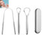 Limpiador de Lengua,3 pcs Tongue Scraper Cleaner,Limpiador de Lengua de Cobre de Acero Inoxidable,Cepillo de Lengua,para Limpiador de Cuidado Oral