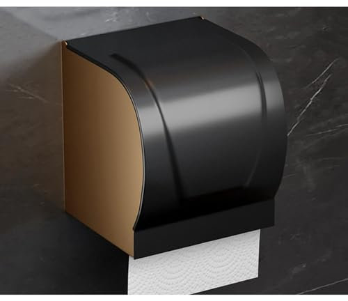 Badezimmerzubehör in Schwarz und Gold, luxuriöses Badezimmer-Hardware-Set, Handtuchhalter, Toilettenbürste, Taschentuchbox, Aufbewahrungsregal mit Haken, S, 1