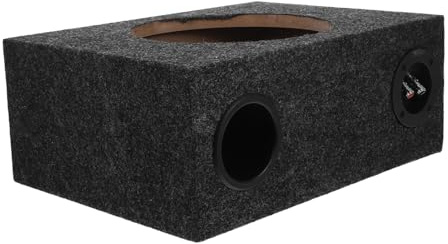 SOLUSTRE 10 Inch Subwoofer Enclosure Box for Car Audio Installation | Black Plush Wood Abs Zinc Alloy Finish, Simple Installation and Seamless Integration, Fit for 10 Inch Subwoofer
