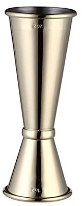 Eladcncmc Jigger da cocktail con scala giapponese in acciaio inox, doppio misurino, strumenti professionali per baristi
