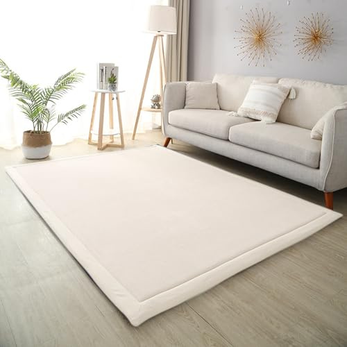 DSSHENGDS Alfombra de Sala de Alfombra Suave Lavable Moderna, Antideslizante.Manta de Juegos Alfombra Yoga,Ejercicio y Gateo De Terciopelo Coral Grueso Moderna 2cm-G- 80 * 180cm