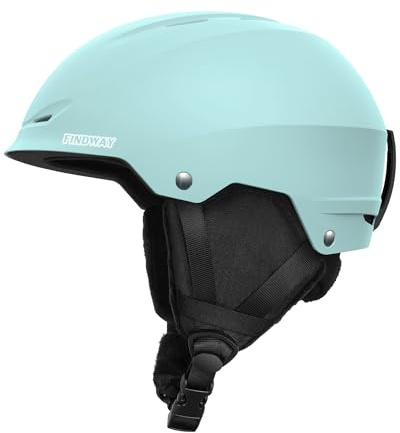 Findway Skihelm für Herren Damen,Unisex Schneesporthelm für Skifahren/Snowboard mit Belüftungssystem,Snowboardhelm für Erwachsener & Jugend,Blaugrün