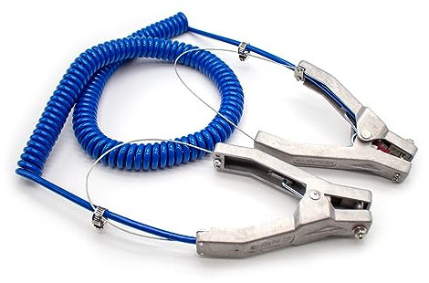Handwerkzeug 5M Anti statische Erdung klemme, Statische Erdung Draht Statische Erdung Montage 2 Aluminium Legierung Clips für statische Entfernung