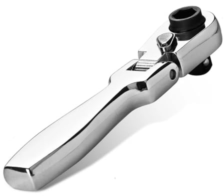 Bestgle 1/4 Drive Mini Ratchet Wrench Screwdriver, 2-in-1 Flexible Swivel Socket & Bit Driver, 72-Tooth Ratchet Spanner Handle for Repair & DIY Tools