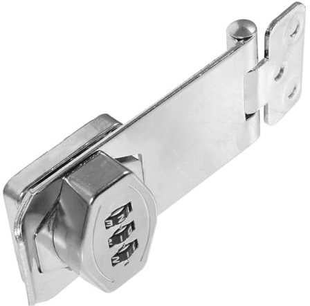 AUTSUPPL Mechanical Cabinet Password Lock 4 Inch Three-Hole Base Silver Finish Combination Lock Anti-Theft Screw Installation for Home and Office
