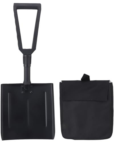 Delaman Pelle Pliante Poignée Ferme Utilisation à Long Terme, Pelle à Glace Pliable Poignée en Forme de D Pelle Portable pour Usage Domestique Nettoyage Industriel Déneigement