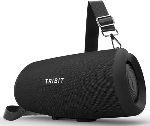 Tribit StormBox Lava Enceinte Bluetooth Puissante,Haut-Parleur sans Fil 80W,24H d'autonomie,étanche IP67,Bluetooth 5.4,EQ personnalisé,XBass,couplage TWS pour Le Camping/la Plage/la fête/l'extérieur