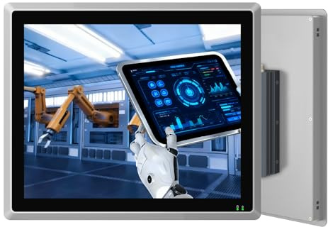 SunKol 19 Panel PC Industriel Fanless IP65 Écran Tactile Tout-en-Un | Windows 11 Pro Embedded Tactile Capacitif Computer,Auto Power-on,I7-10710U,16GB RAM,512GB SSD,LAN,HDMI,USB,HMI,Automatisation