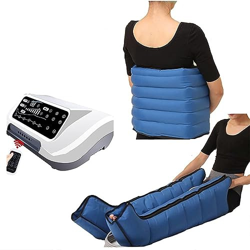 Luftkompressorer pneumatisk benmassör, kroppsmassager midje-ben-arm avslappningsinstrument med 6 luftkuddar med avslappnande muskler, behandling av åderbråck
