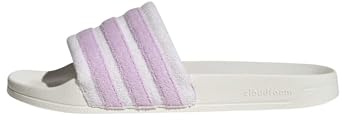 adidas Unisex-Adult Adilette Noshower, White/Bliss Lilac/Almost Pink, 5