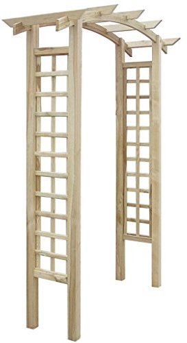 Pergola de jardin en bois avec treillis pour plantes grimpantes, décoration de mariage en plein air, structure de jardin