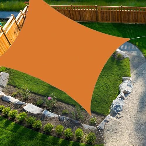 SRHIMEOS 4x8m Anti-UV Tende a Vela Parasole, Vela Ombreggiante Impermeabile Resistente, Telo Ombreggiante Rettangolare Copertura da Esterno, per Giardino, Terrazza, Patio