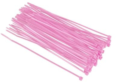 TA-VIGOR 80Pcs Nylon Cable Ties Pink, 150mm x 2.5mm Heavy Duty Secure Self-Locking Plastic Wire Zip Ties Wraps for Cable Management, Home, Garden, Office and DIY