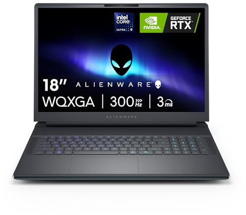 Alienware Ordinateur Portable de Jeu 18 Area-51 AA18250-18 QHD+ 300Hz 3ms, Intel Core Ultra 9-275HX, 32 Go de RAM DDR5, 1 to SSD, NVIDIA GeForce RTX 5070, Windows 11 Home, Service sur site - Liquid