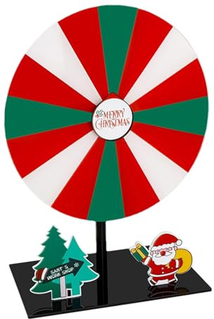 Generisch Prize Wheel, Game Spinner Wheel with Ergonomic Stand, Erasable Dry-Erase Board, Compact Ideal for Christmas Party, Carnival, Trade Show, Home, Classroom, Event, Educational Use