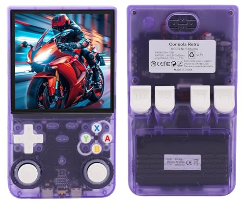Plyisty Console per Videogiochi Portatile per il , Schermo da 4 Pollici 720x720, Console di Gioco retrò Portatile Doppia Joystick, Supporta Giochi Multiplayer (64G)