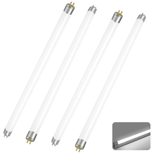 MONDEX Fluorescent Tube 18W T8, Size 600mm, Cool White 6000K, 1400LM, G13 Base Low Energy Consumption Tube Light, Emergency Energy Saving Light, Suitable for Kitchen, Bathroom, Cabinet, Garage, 4Pcs