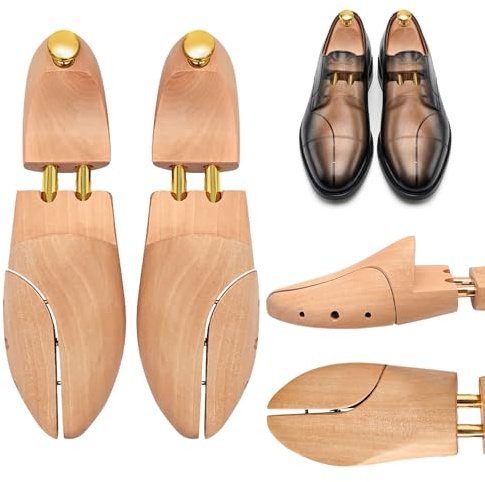 Vexnaro Schuhspanner aus Kiefernholz für Herren & Damen – Premium Holz-Schuhformer und Schuhdehner – Längere Haltbarkeit & Formstabilität Ihrer Schuhe – Elegantes Design