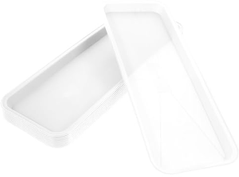 Garneck Sottovaso Rettangolare 50 Cm in Plastica Pp per Bonsai e Fioriere, 10 Pezzi per Interni ed Esterni, Protegge da Acqua e Terriccio, Mantiene Pulita L'area