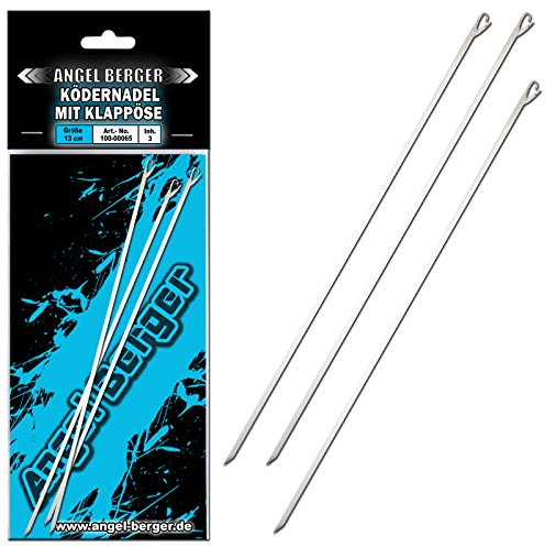 Angel-Berger Ködernadel mit Klappöse 3 Stück Baiting Needle Köder Nadel Werkzeug Angeln
