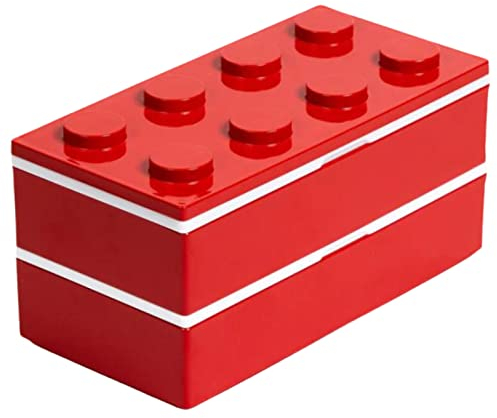 Prime Nakamura Block-Shaped Bento Box Made in Japan (Red)