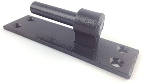 Wyre Direct 2 Heavy Duty Wrought Iron Gate Hinge Brackets, Driveway Gate Hinges - Gate Bracket Suitable for Garden Gates, Driveway Gates, Sheds & Garage Doors - 16mm Gate Pins Screw On Black