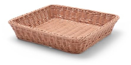 HENDI Corbeille à pain GN 2/3, porte pain, corbeille à fruits, panier rangement, panier a pain, panier, présentoir pour pain, fruits et légumes, 325x354x(H)65mm, polypropylène