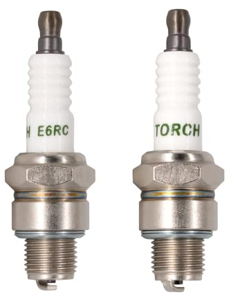 TORCH 2pcs E6RC Spark Plug Solid Terminal Repalce for BR6HSA/ BR6HS Spark Plug, for 98076-5671G/ 98076-5691G Spark Plug, for WF20TT/W20FR-L/W20FSR-U Spark Plug, OEM