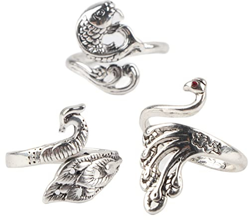 ZLXHDL Anello Regolabile all'Uncinetto, 3 Pezzi Anello Ad Anello all'Uncinetto Guida per Filati Porta Dito Strumenti per Cucire, Anello per Filato all'Uncinetto per Maglieria