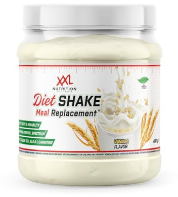 XXL Nutrition - Diet Shake - Abnehm, Trinkmahlzeit, Protein Shake - Abnehmen, Mahlzeitersatz - Vanille - 480 Gramm