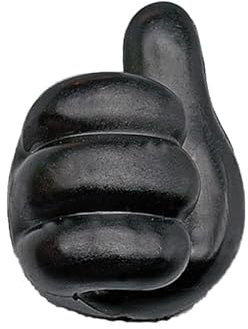 Black One Pack Hook With Thumb Up Data Cable Storage Holder Hook Self Adhesive No Punching, Non-marking Small Plastic Finger Hook