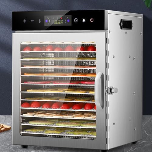 Essiccatori Per Carne Secca, Essiccatore Per Frutta In Acciaio Inossidabile, Con Timer Digitale E Controllo Della Temperatura, 1000 W, Per Caramelle Liofilizzate, Frutta, Carne, Verdura E Snack
