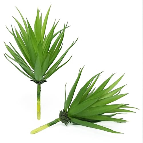 Realistic Artificial Succulents-Faux Yucca, Agave Plants, and Gladiolus Zero Maintenance, Plastic Flowers,Water-Free Plants for Bathroom Vegetation,Greenery for Home Office Decor