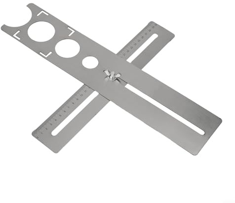 Localizador de agujeros de acero inoxidable para azulejos y madera, herramienta de perforación ajustable con medición precisa de hasta 400 mm