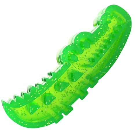 Grtheenumb Hundezahnbürste Spielzeug, Hundkauspielzeug für Aggressive Kauen 6, 3 x 2, 4 Zoll Alligator Slow Feeder Puzzle Toy für die Zähnereinigung, beschäftigen Sie sie